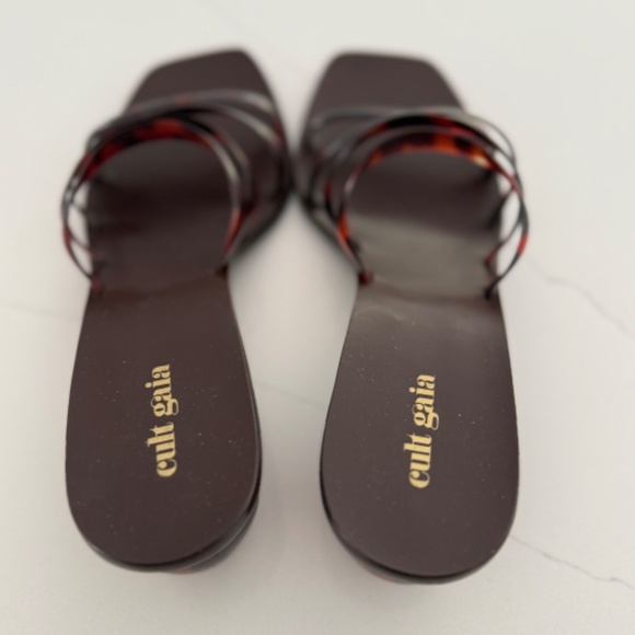 Cult Gaia Tyra Jenna Strappy Spherical Heel Tortoise Strap Sandal Spring Summer - Picture 2 of 7
